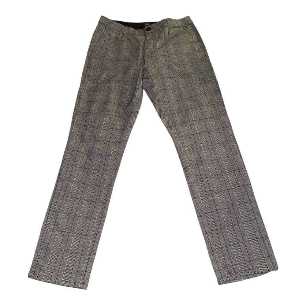 Plaid BENJAMIN BLACK SLIM FIT STRECH MENS DRESS PANTS FASHIONABLE & COMFORTABLE